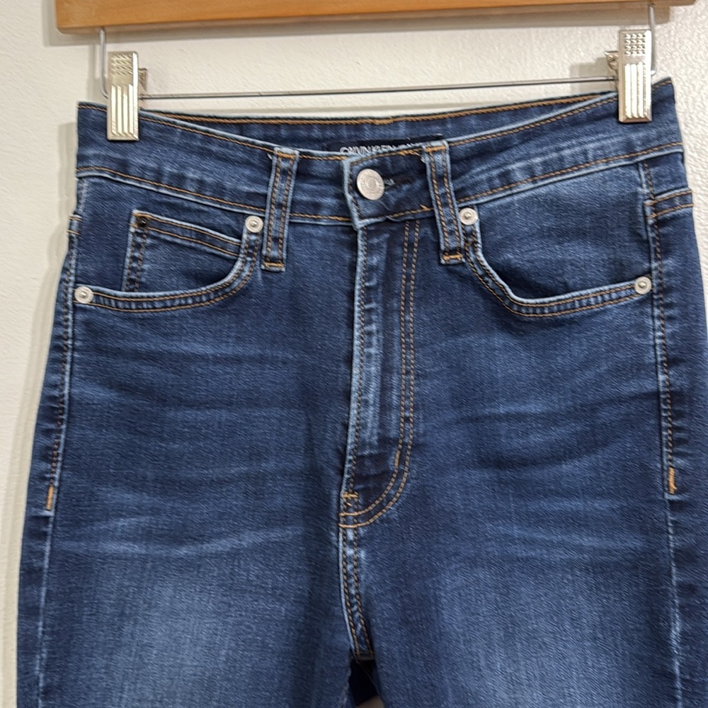 CALVIN KLEIN Ultra High Rise Skinny Jeans Womens Size 4 Dark Wash Classic - Picture 6 of 14